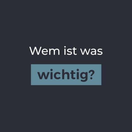 Diagramm "Wichtig ist ..." - Reihe 1 - Bild 1